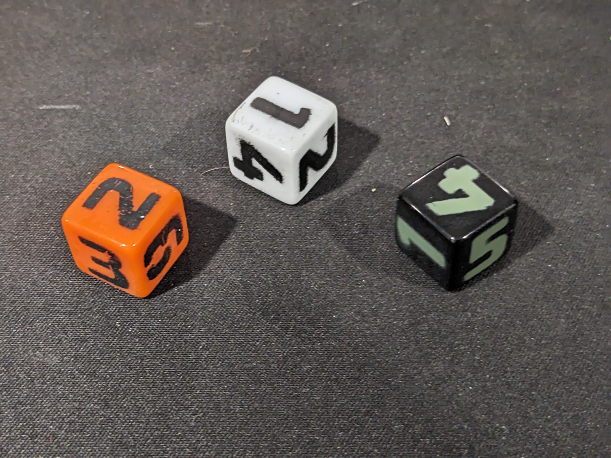 Stenciled Dice